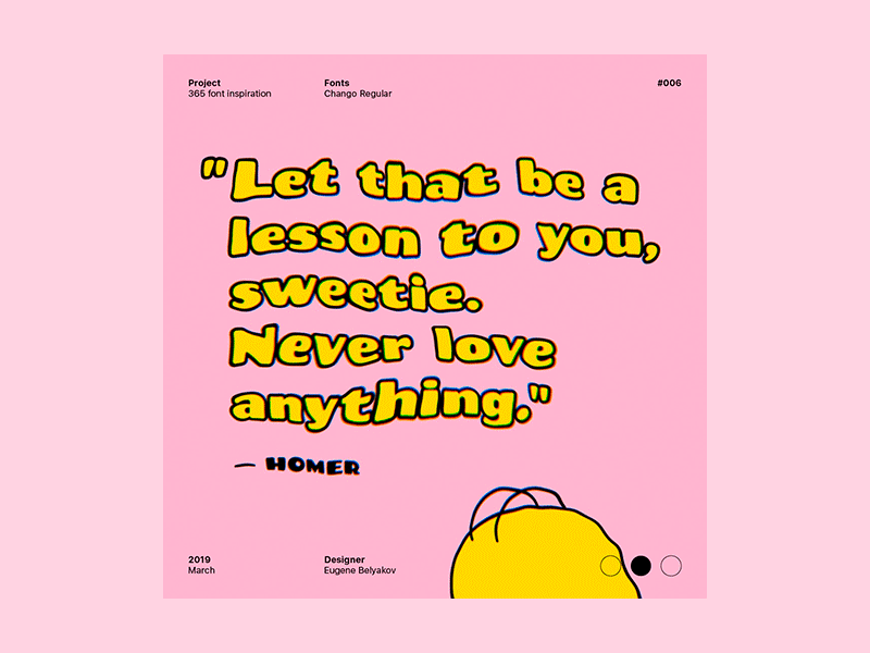 Typography project, Homer quote