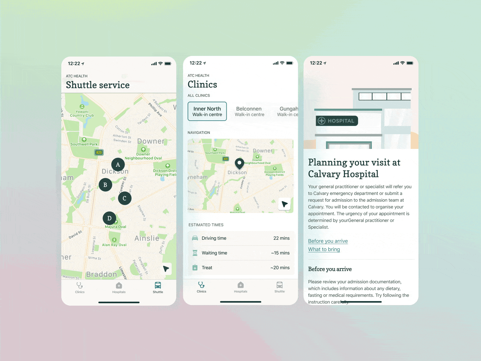 Healthcare app redesign 👩🏻‍⚕️ clinic healthcare hospital mobile shuttle