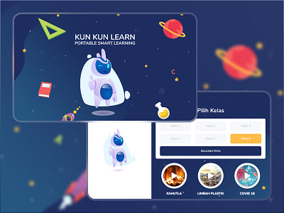 Learning app android app design education app illustration ui