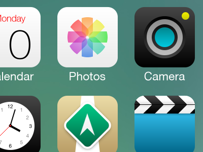 iOS7 Redesign apple flat icons ios ios7 ipad iphone redesign