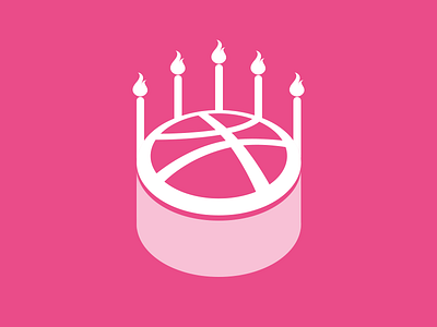 Happy Birthday, Dribbble! birthday cake candle dribbble five playoff