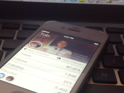 Client for Twitter - Profile View app apple ios iphone twitter ui