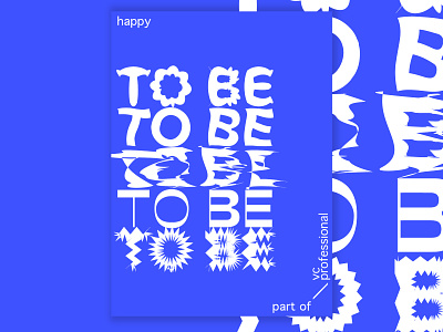 Poster Happy To Be graphic design illustration lettering poster