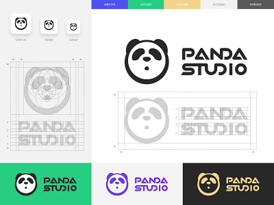 Panda Logo bear brand culture logo panda panda bear panda studio rule