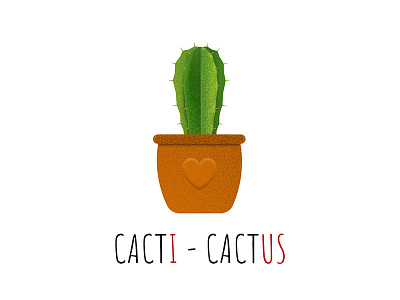 Plant Love - Cactus graphic design illustration vector