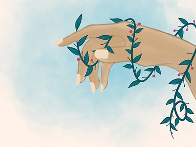 Reaching Out To Nature graphic design illustration nature procreate procreate art procreateapp