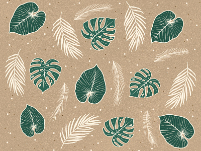 Beach Pattern beach digital art graphic design illustration leaves nature procreate sand vector