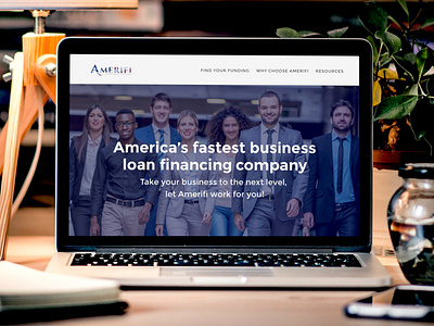 Amerifi Website Revamp amerifi business loans financing homepage revamp landing page loan user interface design