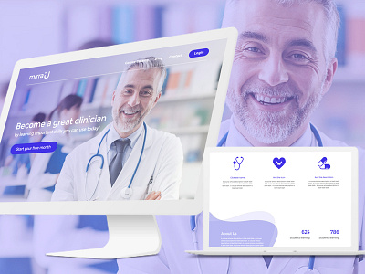 Mirrau Web UI - Udemy for doctors doctors home page landing page mirra udemy user interface design web ui website