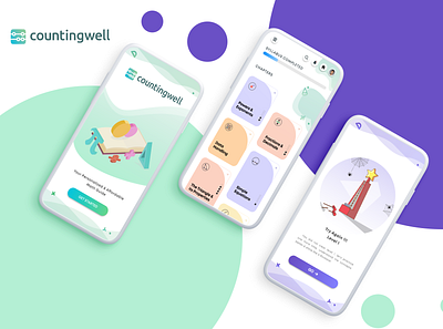 Counting Well: Personalized Learning Platform design icon illustration mobile app design mobile design mobile ui typography ui uiuxdesign user interface design ux