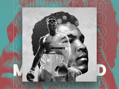 Muhammad Ali design doubleexposure illustration muhammad ali