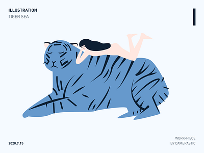 tiger sea illustration