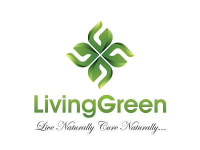 Living Green Logo adarshthambi branding green logo lg logo minimal minimalist typography