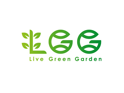 Live Green Garden Logo adarshthambi branding design garden green logo minimal nursery vector