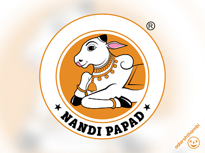 logo design for nandi papad art branding caricature design drawing illustration logo logodesigner nandi vector vectorart
