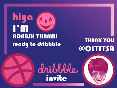 Hiya Dribbblers.... debut dribbble dribbble invite dribbleinvite invitation invite logo welcome welcome shot