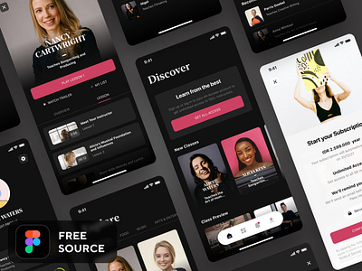 Course Class Mobile App - #Freebies figma freebies gipsyplus ios mobile ui