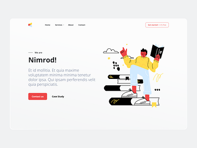 Hero Header 02 — #exploration blur character chart colorful gradient hero hero header illustration typography ui ui card ui design ux ux design web