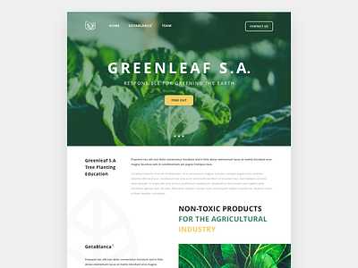 Greenleaf Landing Page earth green landing page leaf planting simple ui website