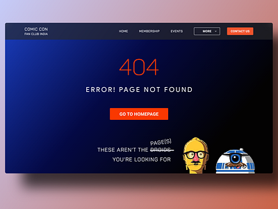 Daily UI Challenge #8 - 404 page