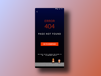Daily UI Challenge #8 - 404 page (Mobile Version) app daily 100 challenge daily ui dailyui dailyuichallenge design ui uidesign ux uxdesign