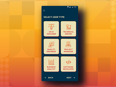 Daily UI Challenge #64 - Select User Type app daily 100 challenge daily ui dailyui dailyuichallenge design minimal ui uidesign ux uxdesign