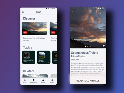 Daily UI Challenge #35 Blogpost app daily 100 challenge daily ui dailyui dailyuichallenge design ui uidesign ux uxdesign