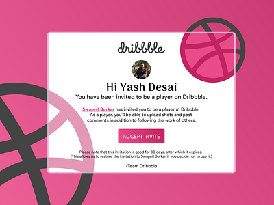 Daily UI Challenge #40 Dribbble Invite