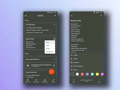 Daily UI Challenge #65 Notes Widget