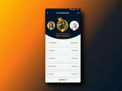 Daily UI Challenge #17 LeaderBoard