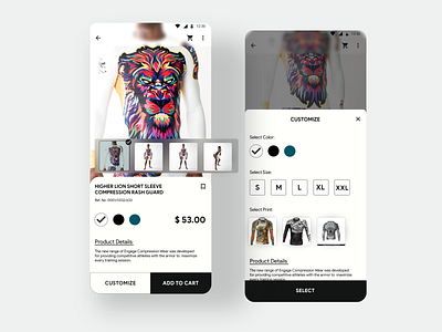 Daily UI Challenge #33 Customize Product