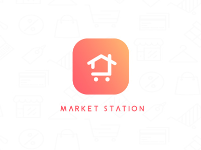 Logo app icon logo market