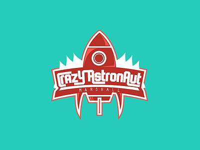 Crazy Astronaut Logo astronaut crazy logo logotype marshall