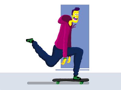 Skateboard boy daily life illustration life photoshop skateboard