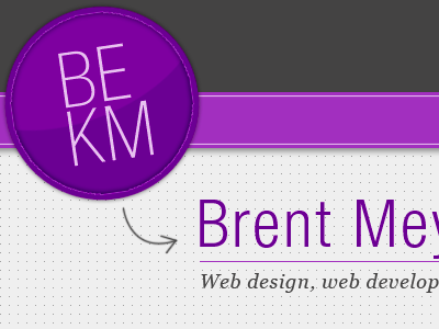 Personal Web Site redesign portfolio purple web design website