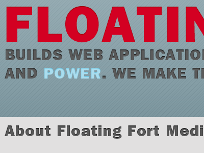 Floating Fort typography design typography web website