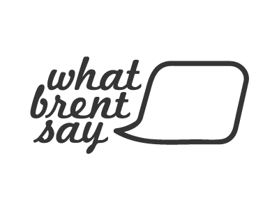 What Brent Say r1 logo typography