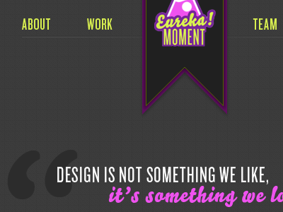 Something we love dark green purple typography website