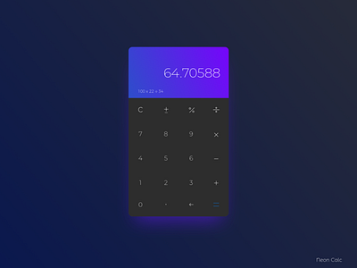 Daily UI Challenge #004 - Calculator dailyui design ui