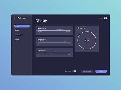 Daily UI Challenge #007 - Settings