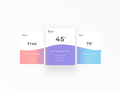 Daily UI Challenge #030 - Pricing dailyui design gradient color illustration ui vector web