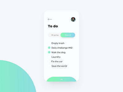 Daily UI Challenge #042 - ToDo List app dailyui design gradient color iphonex minimalistic ui