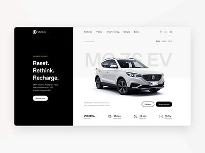 Car frontpage. concept design ui ux webdesign webshop website website concept website design