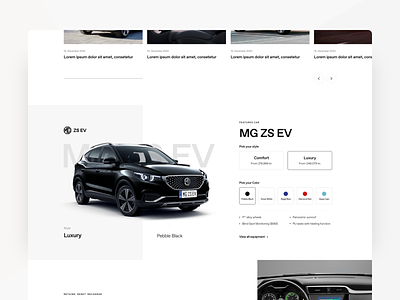 Car Frontpage part car concept concept design design ui ux webdesign webshop website website concept