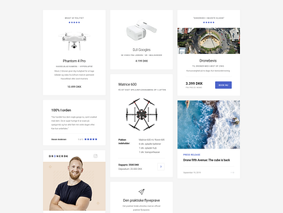 Elements redo for Droner.dk concept design drone drones droneshop droneshop levels ui ui design vector