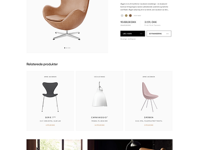 Furniture concept danish design design fun furniture product product page website