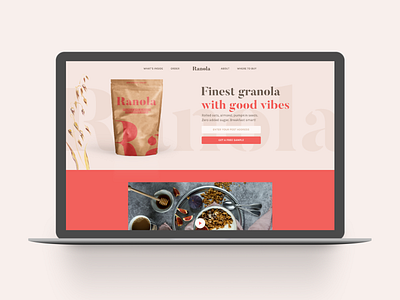 Landing page for granola