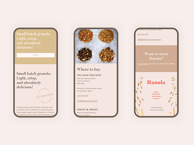 Ranola mobile layouts, part two landing page responsive design typography web design