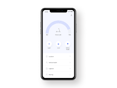 Connected Vehicles App interaction design ui design