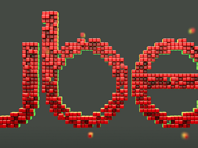 Uberlogo PixelBlock Concept blocks logo pixel pixel logo red